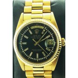 Rolex Day-Date Presidential 18k Yellow Gold Fluted with DIamond Dial 36mm Automatic Watch